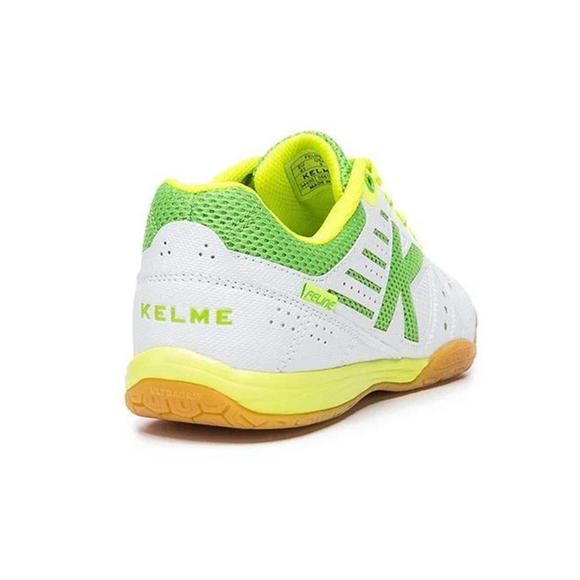 Sálová obuv Kelme Feline 6.0 - Barva: Bílá/zelená, Velikost: 38