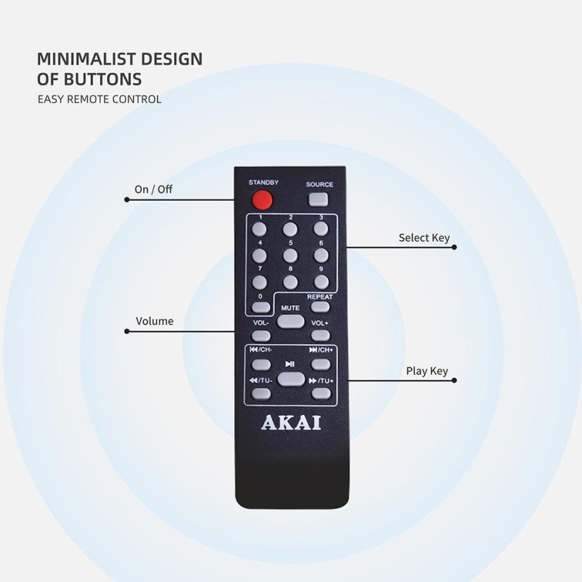 AKAI DJ-880 black speaker