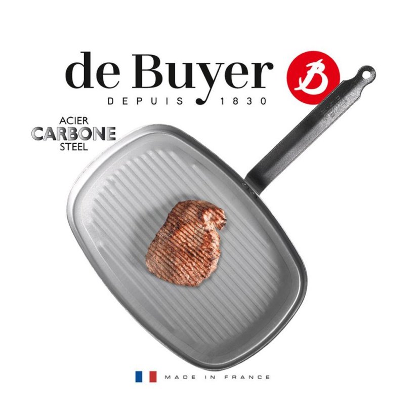 De Buyer Carbone Plus 5540.36 obdĺžniková oceľová panvica