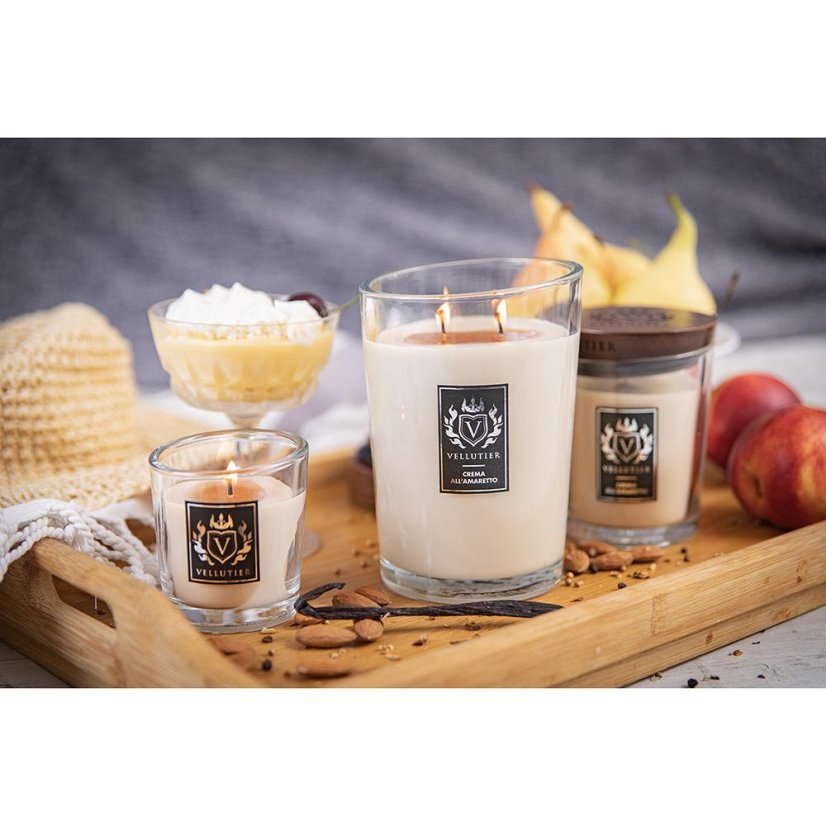 Kerze Vellutier klein, Crema All’Amaretto