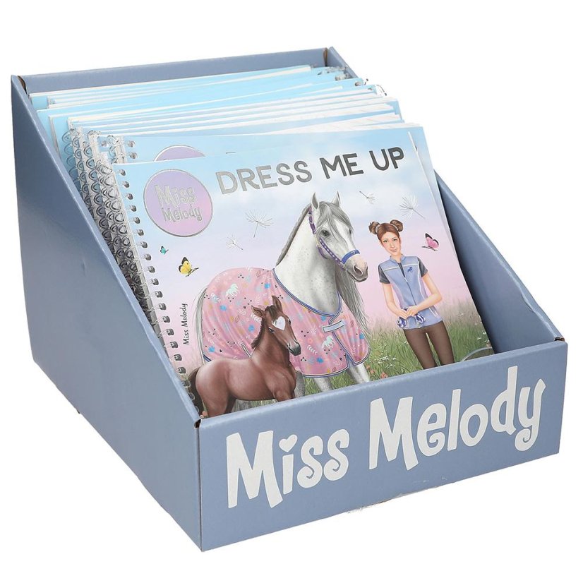 Kreatív kifestőkönyv matricákkal Miss Melody
