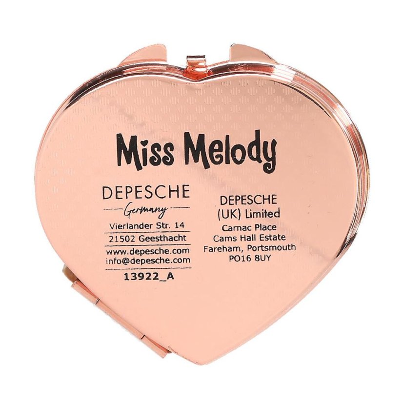 Šperkovnica v tvare srdca so zrkadielkom Miss Melody, ružové zlato