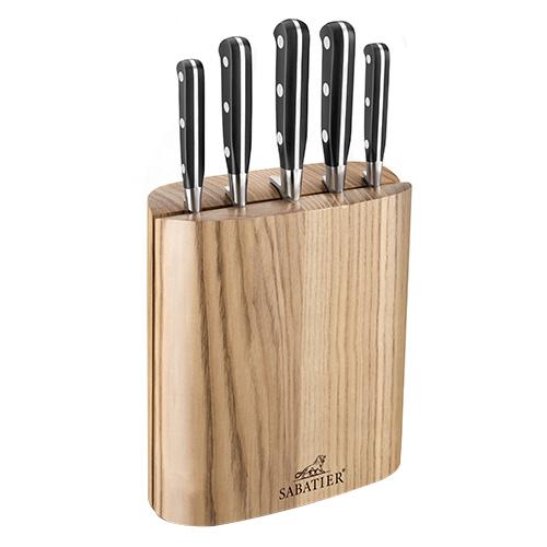 Messerblock Lion Sabatier + 5 Messer 665084 BORNEO Holz