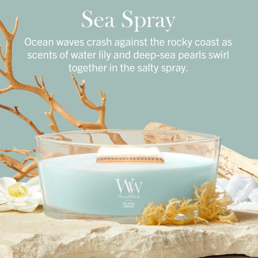 WoodWick hajó alakú gyertya, Sea Spray
