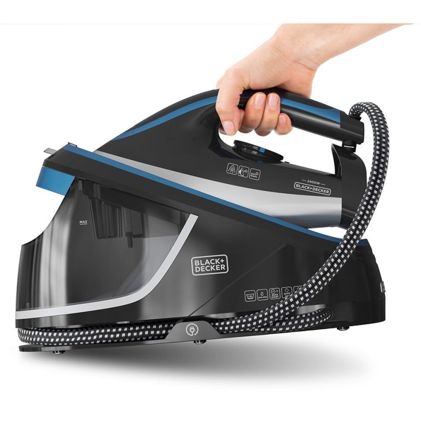 Black+Decker BXSS2401 Steam Station, Black and Blue