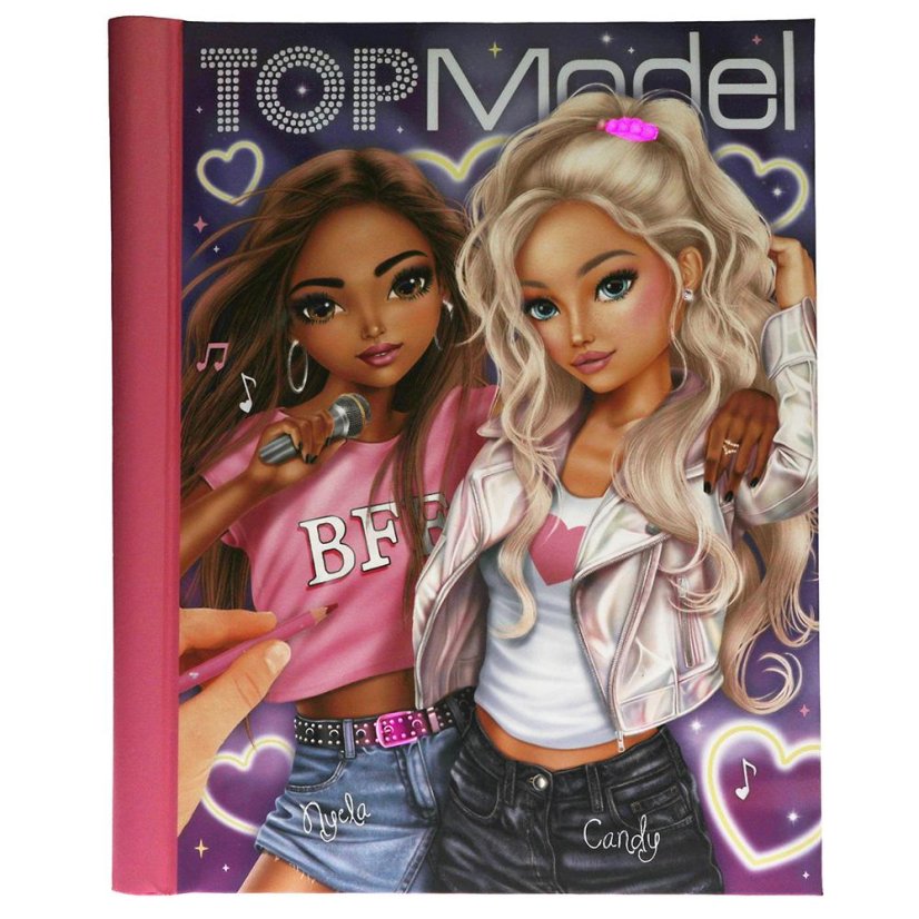 Kreatives Malbuch mit LED-Lichtern und Musik Top Model My BFF
