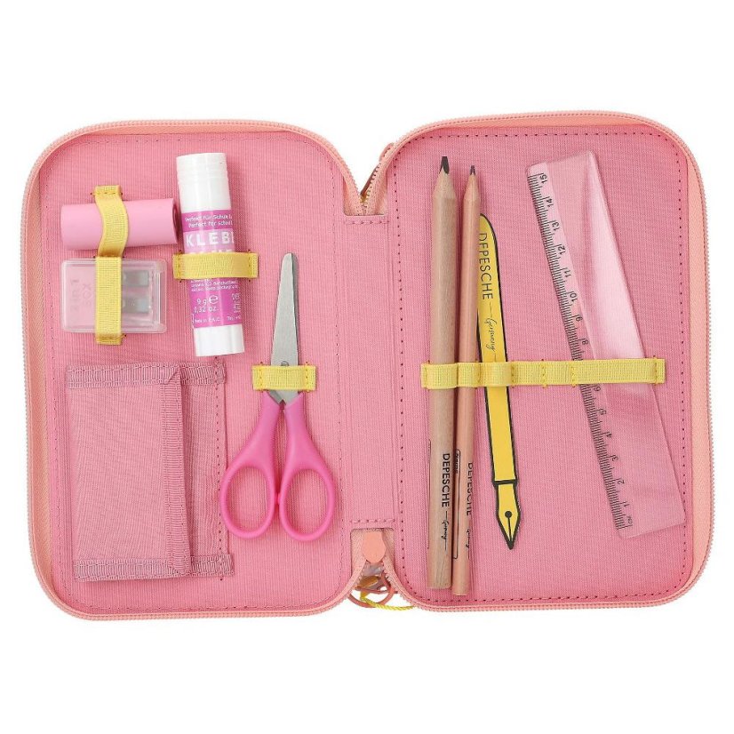 Three-tier pencil case with Top Model Juicy, Talita & Louise accessories