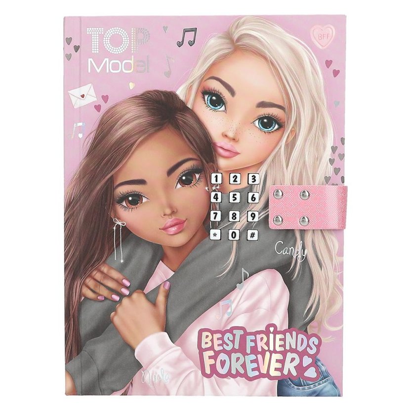 Diary with code and music Top Model My BFF