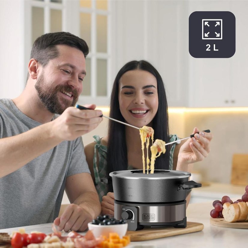 Fondue set Black+Decker BXFC1000E stainless steel/black