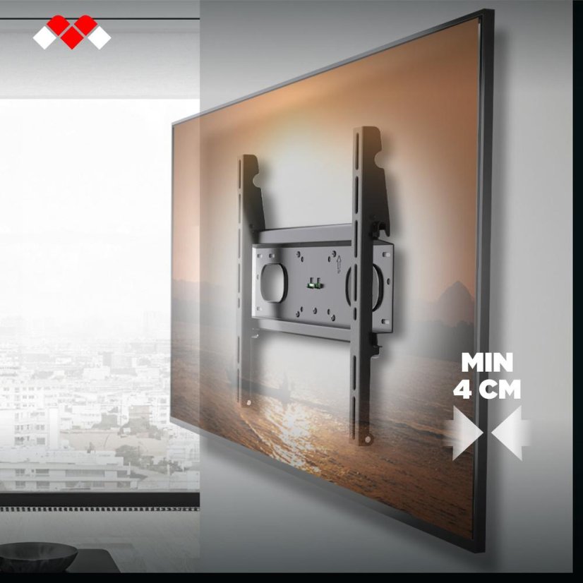 Feste TV-Halterung (Wand/Trockenbau)  Meliconi 480876 Extra 400F CG schwarz