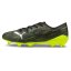 Herrenfußballschuhe Puma ULTRA 2.2 FG/AG - Farbe: Schwarz/Grün, Größe: 40