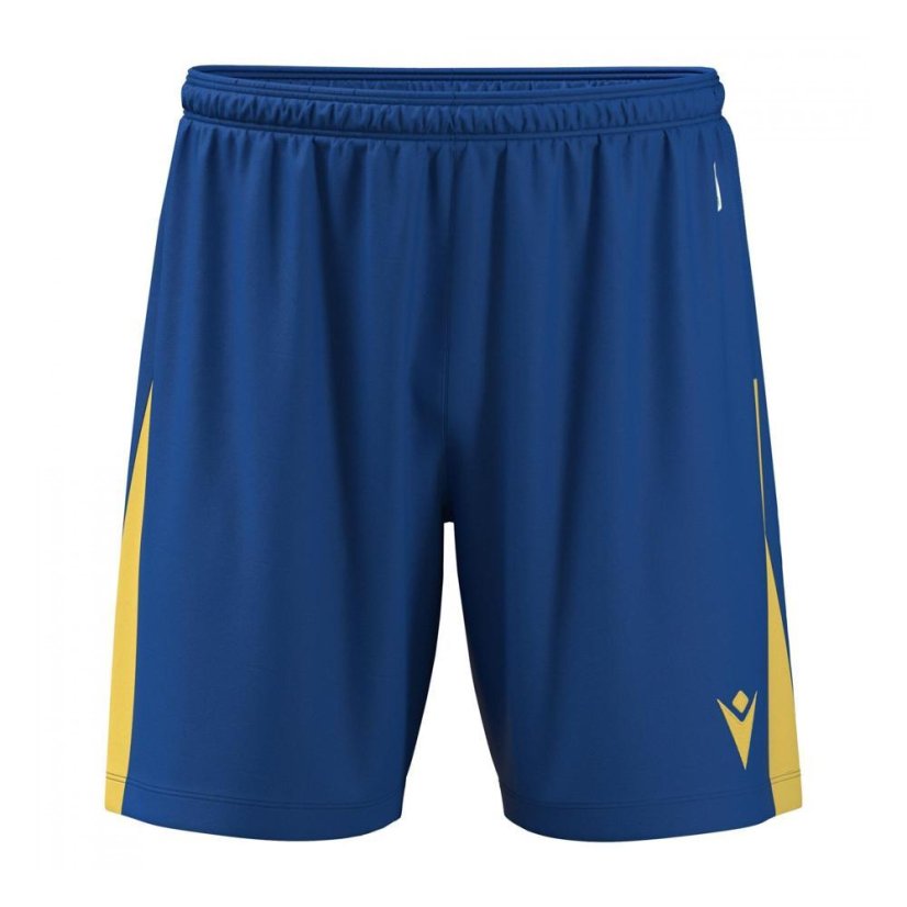 Fußballshorts Macron Skara Eco - Farbe: Königsblau/Gelb, Größe: L
