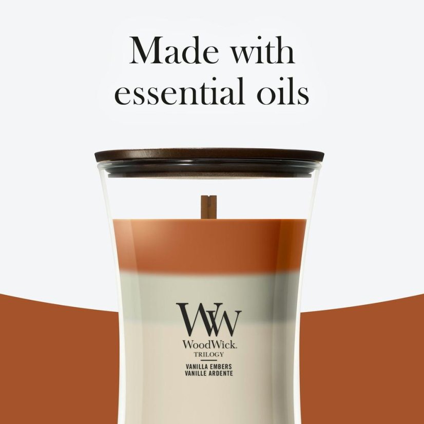 WoodWick Trilogy nagy gyertya, Vanilla Embers
