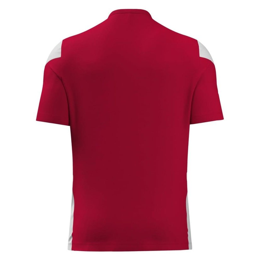 Macron Polis Kinder-Sporttrikot - Farbe: Rot/Weiß, Größe: XXS
