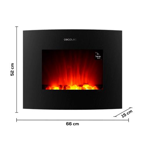 Elektromos kandalló Cecotec ReadyWarm 2650 Curved Flames Connected 5814 fekete
