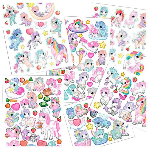 Kreativní sešit se samolepkami Ylvi Create your Unicorn World