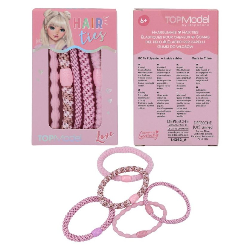 Set of 5 Top Model Jill Hair Ties
