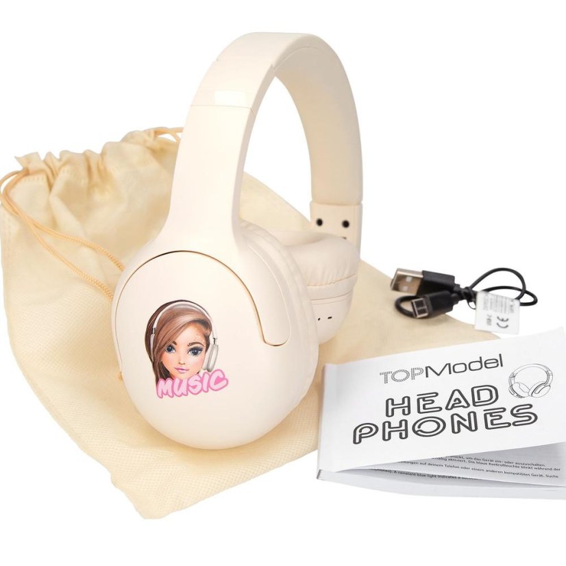 Top Model Wireless Headphones, Cream