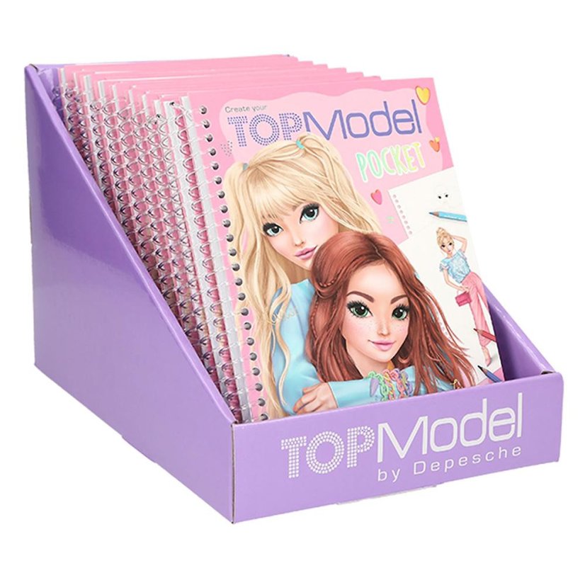 Kapesní omalovánky se samolepkami Top Model
