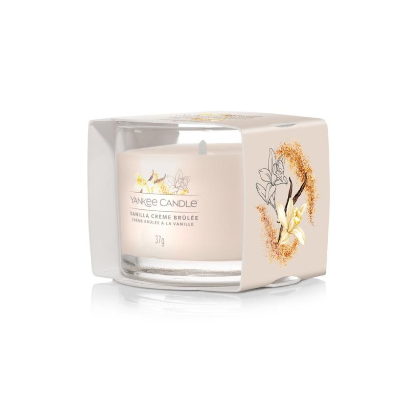 Świeczka Yankee candle wotywna w szkle, Vanilla Créme Brulée