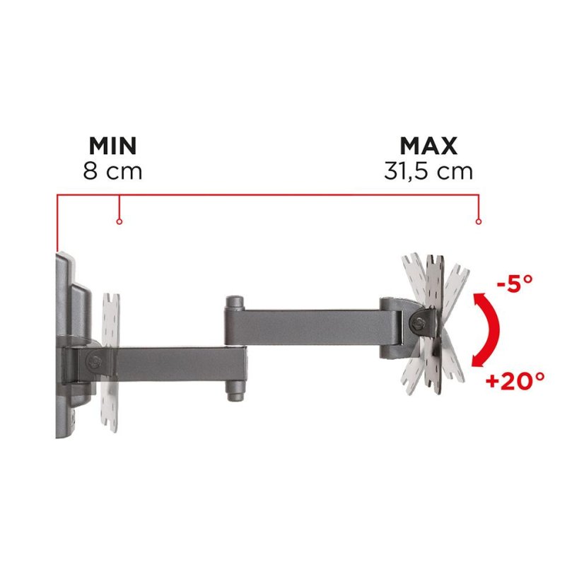 Meliconi 580460 TV-Halterung Flatstyle EDR100 schwarz