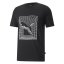 Férfi póló Puma Cat Graphic - Szín: Fekete, Méret: M