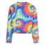 Hurley Tie Dye Crewneck Mädchen-Sweatshirt - Farbe: Blau, Größe: S