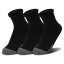 Under Armour UA Heatgear Quarter Unisex Socks - Color: Black, Size: L