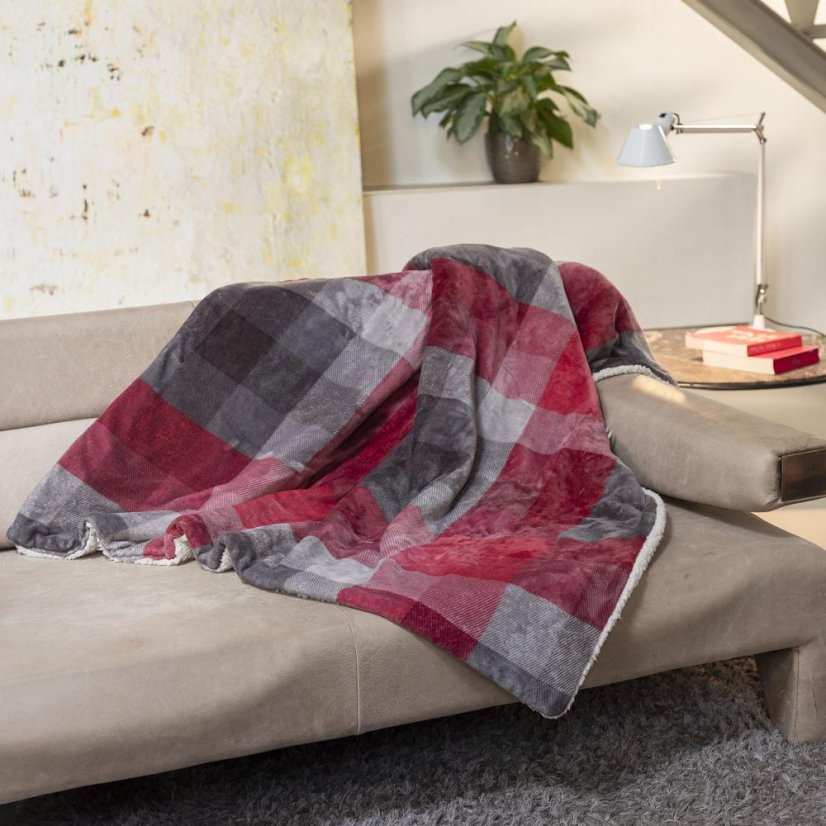 Heizdecke Imetec Adapto Tartan 16715 rot
