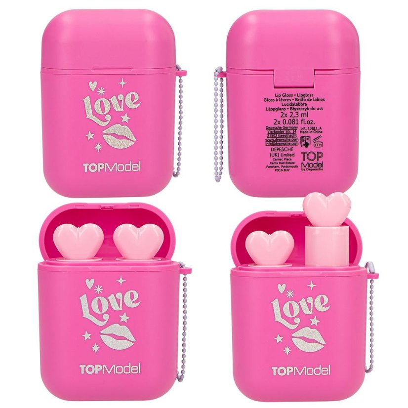 Set of lip glosses in a Top Model Beauty & Me case