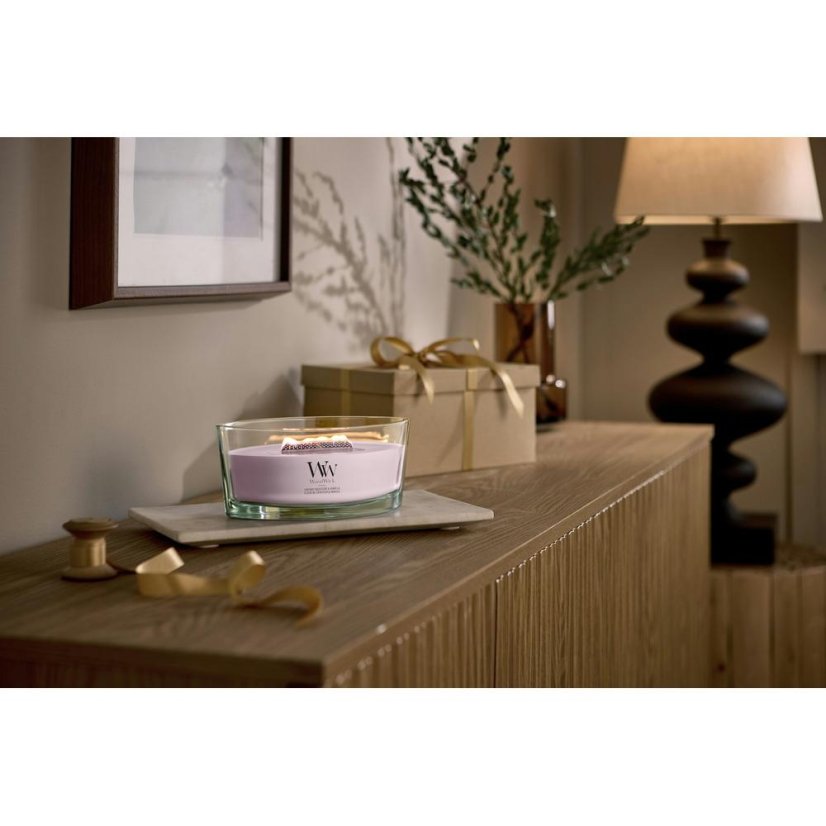 WoodWick-Kerze im Schiffchen, Cherry Blossom & Vanilla