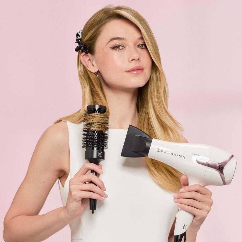 Hair dryer with styling kit Bellissima 11994 K9 2600 white-pink
