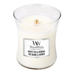 Svíčka WoodWick střední, White Tea & Jasmine