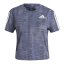Dámské běžecké tričko Adidas OTR Primeblue Tee - Barva: Vínová, Velikost: L