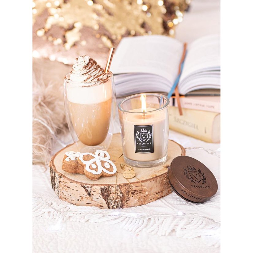 Svíčka Vellutier střední, Café Au Lait