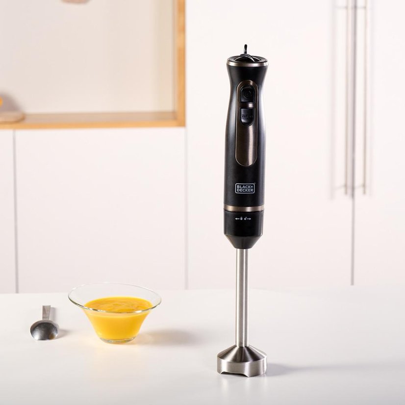 Tyčový mixér s příslušenstvím Black+Decker BXHBA800E černý-nerez