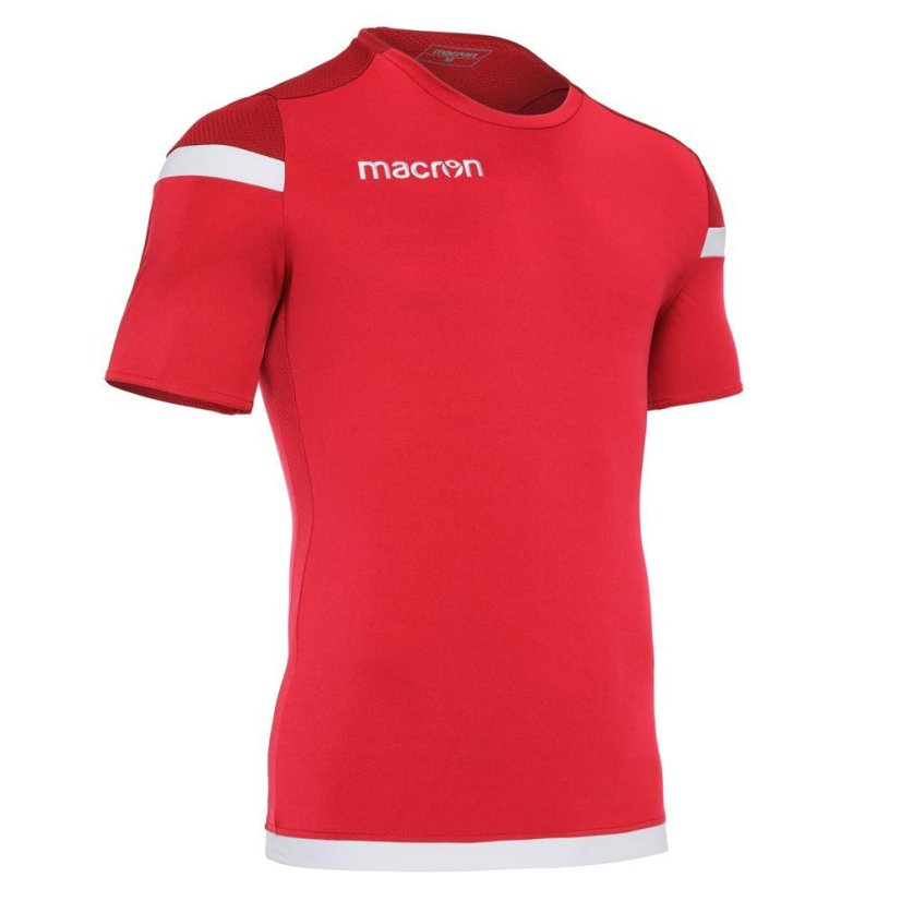 Macron Titan SS Jersey - Color: Red/white, Size: L