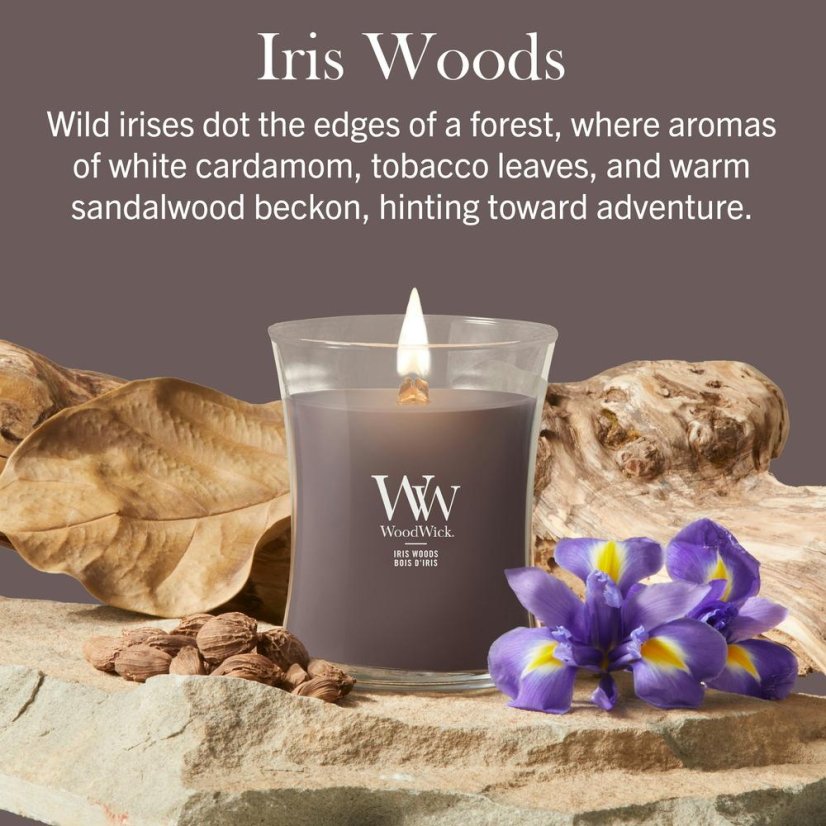 WoodWick Medium Candle, Iris Woods