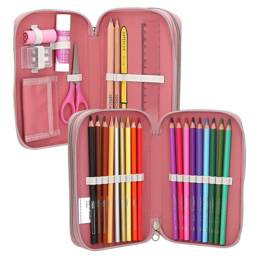 Two-tier pencil case with Top Model Heart to Heart Candy & Lexy accessories