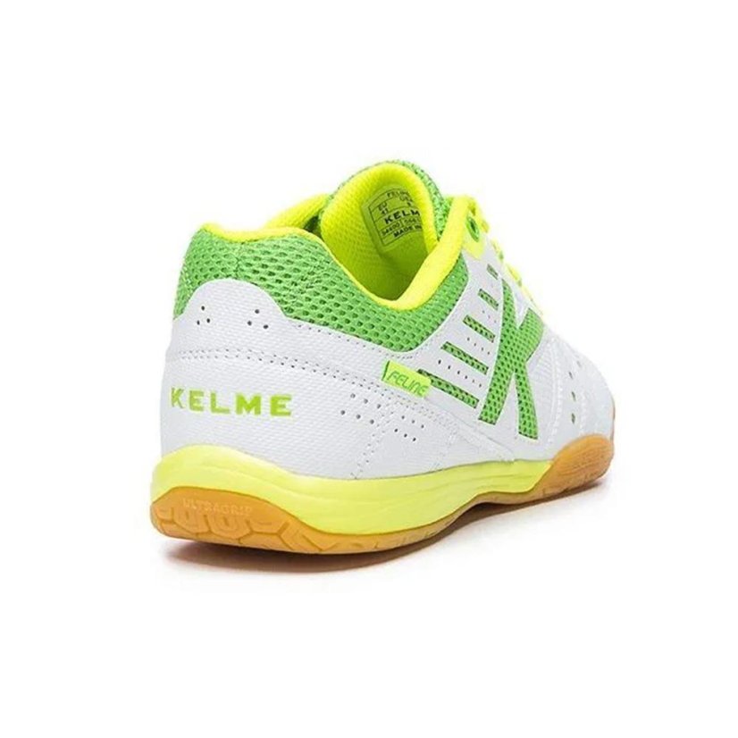 Sálová obuv Kelme Feline 6.0 - Barva: Bílá/zelená, Velikost: 38
