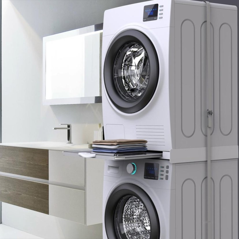 Meliconi 656129 Torre Green+ White Washer/Dryer Combo