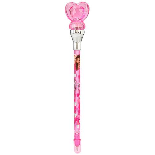 Kugelschreiber mit LED-Herz Top Model Bestie Love, dunkelrosa