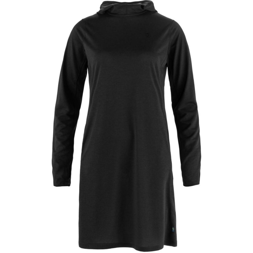 Dámské šaty Fjällräven Abisko Sun-hoodie Dress W - Farba: Čierna, Veľkosť: XS