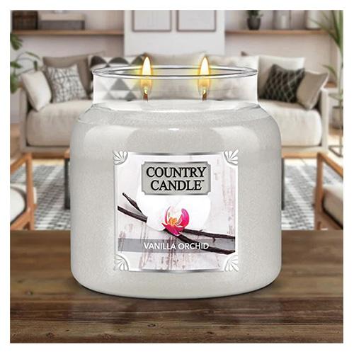 Country Candle közepes méretű gyertya, Vanilla Orchid