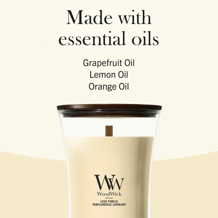 WoodWick nagy gyertya, Lush Pomelo