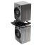 Universeller Zwischenraum zwischen Waschmaschine und Trockner mit ausziehbarem Regal Meliconi Torre Black 656136 schwarz