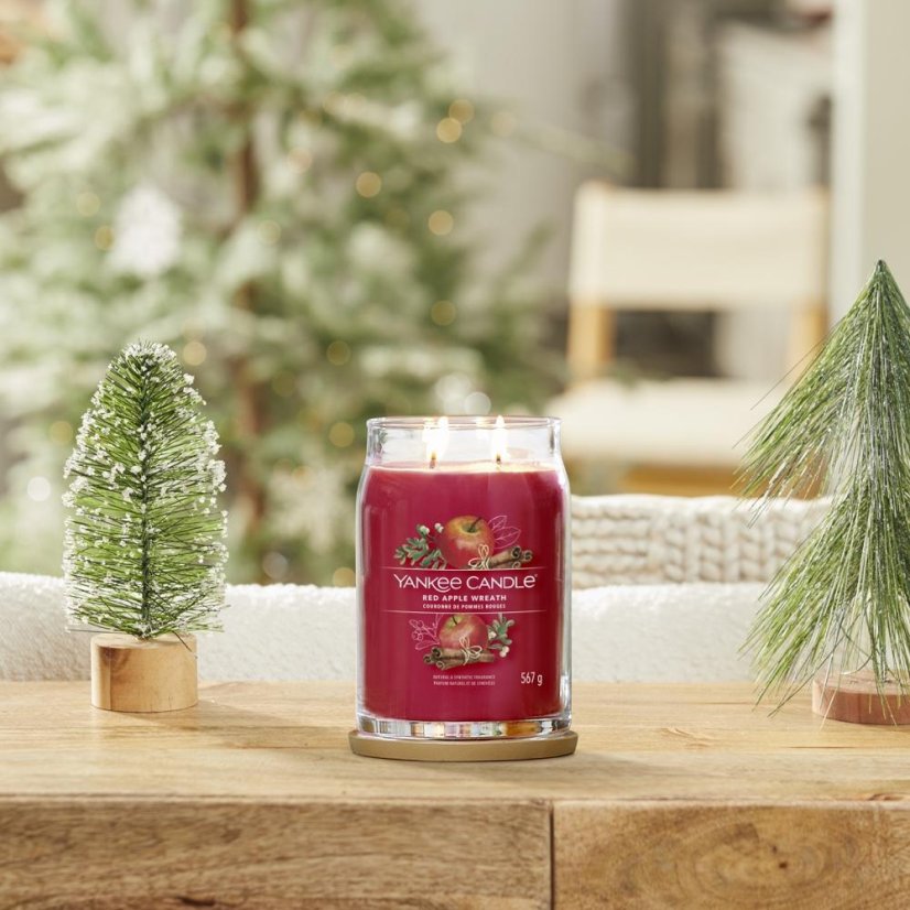 Duża świeca Yankee candle Signature, Red Apple Wreath