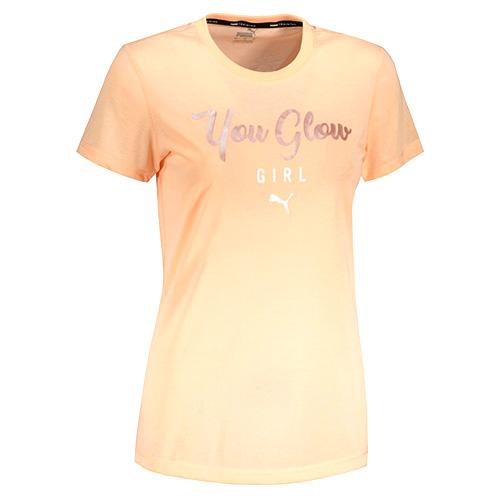 Puma Performance Slogan SS Tee Dámske tričko - Farba: Oranžová, Veľkosť: L