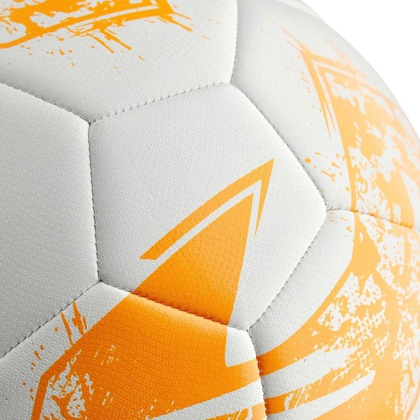 Futbalová lopta Macron Taiga XI - Farba: Oranžová/biela, Veľkosť: 5