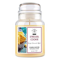 Svíčka Purple River velká, Streusel Cookie